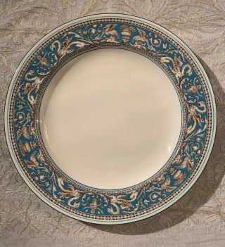 Wedgwood China Florentine Turquoise Pattern Chop Plate Or Round Platter 13”