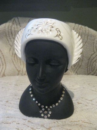 Vintage Mid Century Norcrest Japan Lady W/ Necklace Headvase / Planter 6 " Rare
