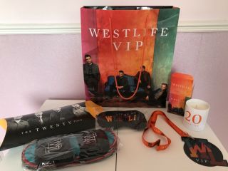 Westlife The Twenty Tour Vip Merchandise.  Candle,  Eye Mask And Slippers