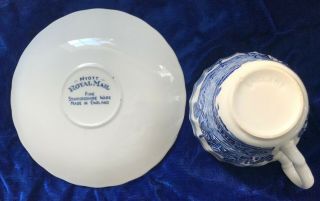 MYOTT Royal Mail 6 - PIECE Place Settings for 6 STAFFORDSHIRE 36 - PC SET Blue White 6