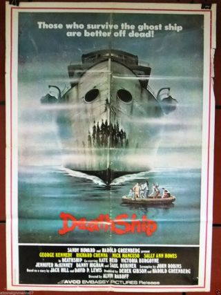 Death Ship {george Kennedy} 40x27 " Lebanese Movie Poster 80s