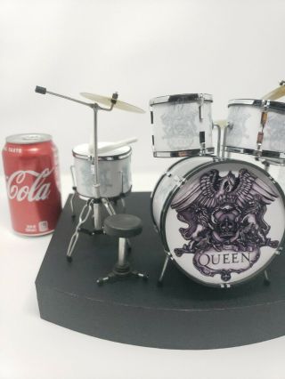 Roger Taylor QUEEN Miniature Drum Freddie Mercury Brian May John Deacon Mini Art 3