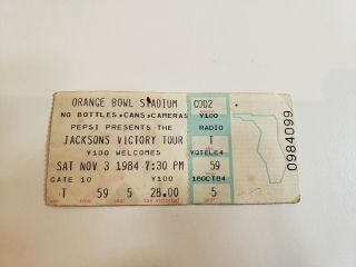 The Jacksons Concert Ticket Victory Tour Y 100 Welcomes 1984 Unusued Ticket