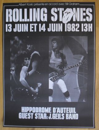 Rolling Stones French Concert Poster 