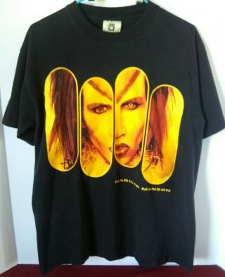 Rare Marilyn Manson Rock Is Dead Vintage T Shirt Large Mechanical Animals 1999