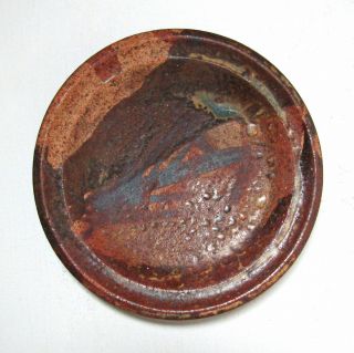Vintage Brian Persha Studio Pottery Plate Mcm Montana Signed Us