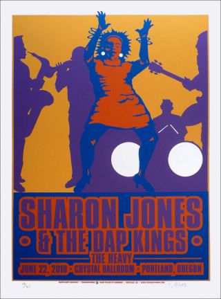 Sharon Jones & The Dap Kings Poster 2010 Sn 85 Prints Only Gary Houston