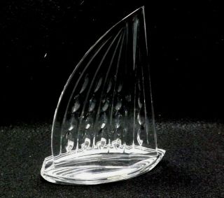 Waterford Crystal Sailboat Sculpture Paperweight,  5 5/8 "