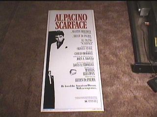 Scarface 1983 Rolled Insert 14x36 Movie Poster Al Pacino Classic Mafia