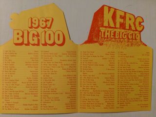KFRC 610 Radio 1967 Big 100 Music Survey Surveys - San Francisco 3