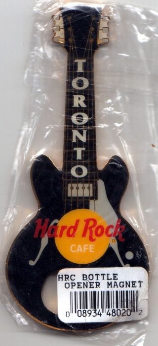 Hard Rock Cafe Toronto " Black Gretsch " Guitar Bottle Opener Magnet - Vhtf