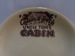 Vintage CAESAR & JACK ' S UNCLE TOM ' S CABIN Restaurant Ware Butter Pat Dish 2