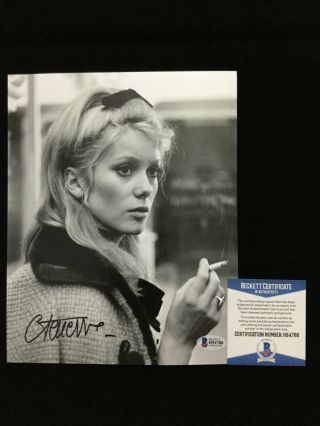 Catherine Deneuve Signed 8x10 Photo Beckett Bas Sexy Hot Rare 1