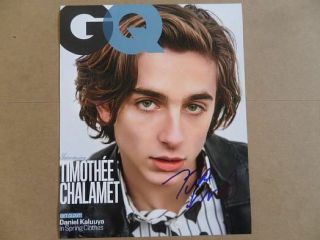 Timothee Chalamet Signed Autographed Photo " Call Me By Your Name "