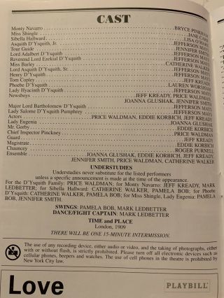 A Gentleman’s Guide To Love And Murder Broadway Cast Signed Playbill 5