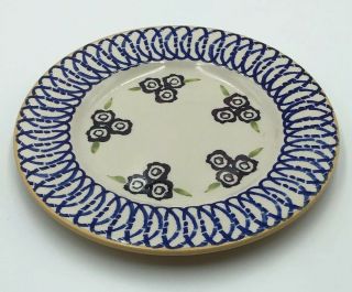 Nicholas Mosse Pottery Georgian Bouquet Blue Lunch Plate Irish Spongeware Rare