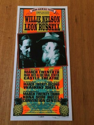 Willie Nelson/leon Russell Mark Arminski Silkscreen Concert Poster,  Signed.