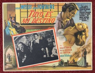 Jane Eyre Orson Welles Joan Fontaine 1943 Vintage Mexican Lobby Card