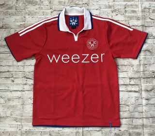 Weezer Soccer/rugby Jersey 22 Red Size Large 2009 Tour Shirt Alternative Rock