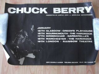 Vintage 1973 Chuck Berry Uk Tour Poster For January 1973 / Golden Decade Vol 2