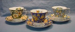 3 Royal Albert Teacups & Saucers