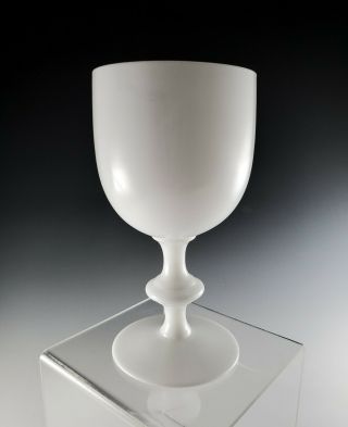 Portieux Vallerysthal Pv France White Opaline Art Glass 6.  5 " Goblet (s),  Great