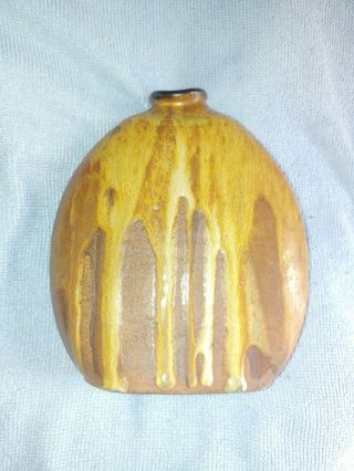 Authentic Vintage Andrew Bergloff Drip Glaze Ceramic Pottery Vase
