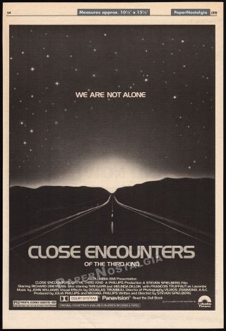 Close Encounters Of The Third Kind_orig.  1978 Trade Ad Promo_poster_spielberg