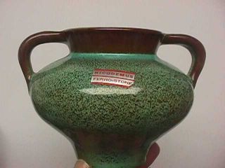Lovely Vintage Nicodemus Ferro - Stone Pottery Sugar Bowl/vase