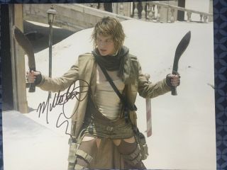 Milla Jovovich Signed Autograph 8 X 10 Photo