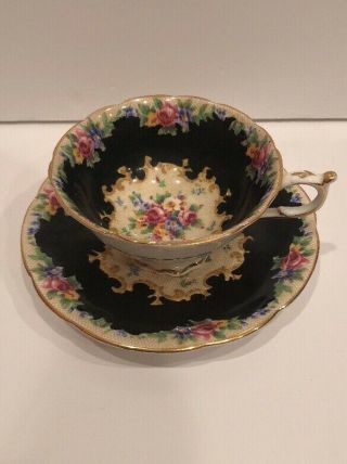 Paragon Cup & Saucer Set By Appointment Hm The Queen & Hm Queen Mary