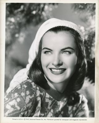 Ella Raines Vintage 1947 Universal Christmas Portrait Photo
