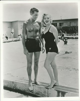 Marilyn Monroe Cary Grant Swimsuit Candid Monkey Business Fox Studio Photo