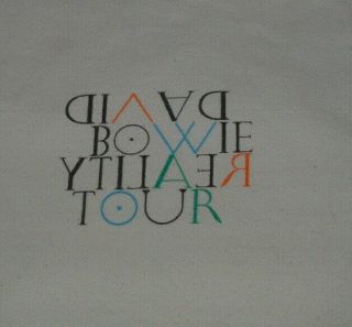 David Bowie Crew Only T Shirt Reality Tour Ziggy Stardust Xl