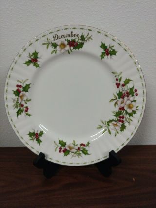 Royal Albert Flower Of The Month December Christmas Rose Dinner Plate - Rare