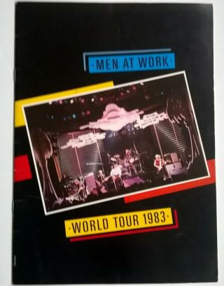 Men At Work - 1983 World Tour Itinerary For 11th June To 17th Aug.  1983,  Ticket