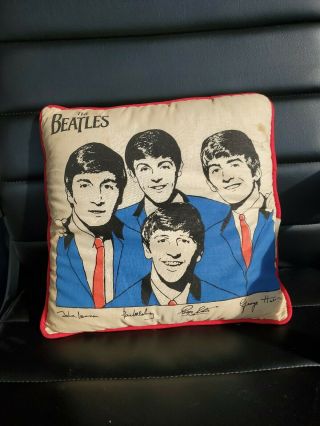 Vintage The Beatles Band Official Nordic House Beatle Pillow - Rare & Good Shape
