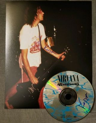 Krist Novoselic Signed Autographed Nevermind Nirvana Cd And 8x10 W/proof