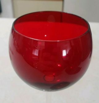 SET OF 4 LENOX HOLIDAY GEMS RED RUBY BALLOON WINE GLASSES 4