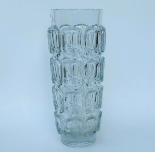 Libochovice Glass Vase By Frantisek Vizner - Mid Century Czech Sklo Union