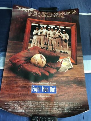 Eight Men Out (1988) Official Movie Poster 27” X 40” John Cusack Charlie Sheen
