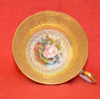 Vintage Aynsley Floral & Gold Gilt Bone China Tea Cup 2