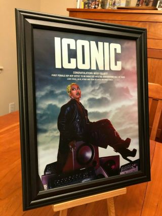 Big 10x13 Framed Missy Elliott " Songwriters Hall Of Fame " Award Lp Cd Promo Ad