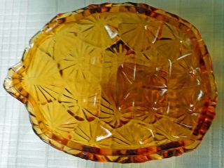 FENTON/L.  G.  WRIGHT AMBER KNOBBY TURTLE COVERED GLASS CANDY DISH 5