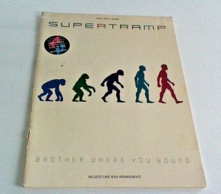 Supertramp Brother Where You Bound Songbook.  Very Rare,  Hard To Find