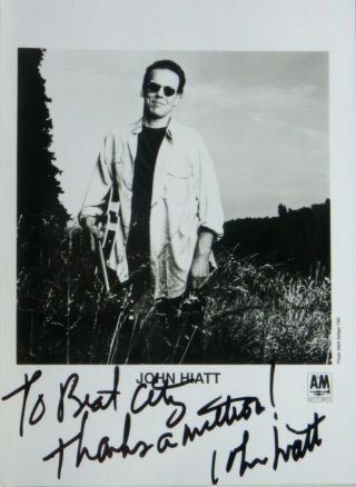 John Hiatt " Press Photo " 5 " X 7 " B&w Hand Signed Autographed Picture