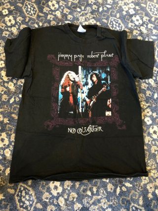 Vintage Jimmy Page Robert Plant No Quarter World Tour 1995 Concert T - Shirt Large