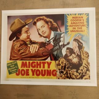 Mighty Joe Young 8 X 10 Mini Lobby Card Signed By Terry Moore