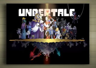 Undertale Framed Canvas Poster Size A1 A2 A3 A4 Anime Manga Role Play Cosplay
