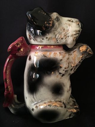 VINTAGE E&R ERPHILA Fox Terrier Dog Figural Tea Pot Ceramic Pitcher Germany 3